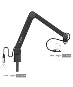 Microphone Arm XS Black (with XLR connectors installed)