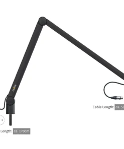 Microphone Arm XL Black (with XLR connectors installed)